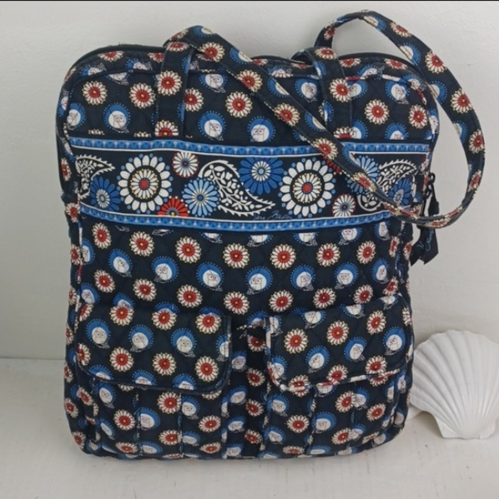 Vera Bradley Night Owl Extra Large Floral Paisly Shoulder Bag Tote 12" X 14" - Picture 16 of 16